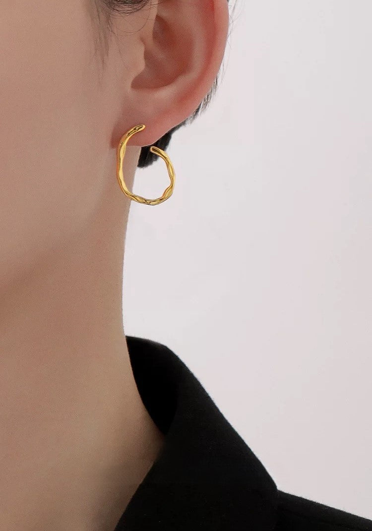 Gold Halo Earrings